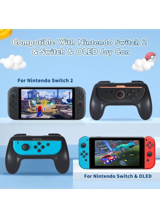 مقبضات تحكم Joy-Con لـ Nintendo Switch/OLED/Switch2 | مقبضات يد يسار ويمين مع ملحقات متوافقة | تصميم مضاد للانزلاق - Image 5