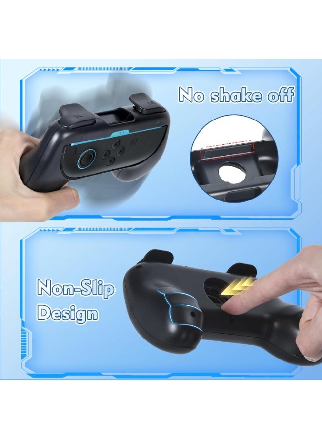 مقبضات تحكم Joy-Con لـ Nintendo Switch/OLED/Switch2 | مقبضات يد يسار ويمين مع ملحقات متوافقة | تصميم مضاد للانزلاق - Image 2