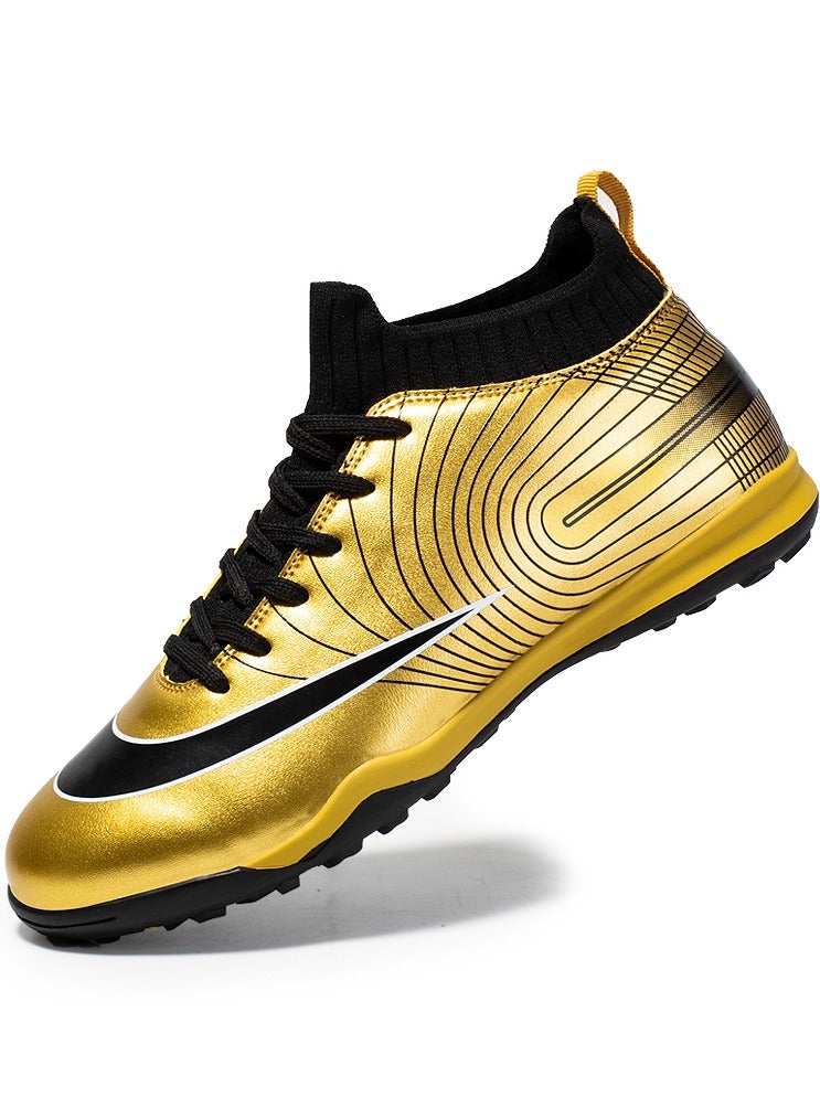 2024 New High Top Anti slip Football Shoes Outdoor Indoor Professional Youth Boys Football Shoes Unisex Football Cleats  - Image 1