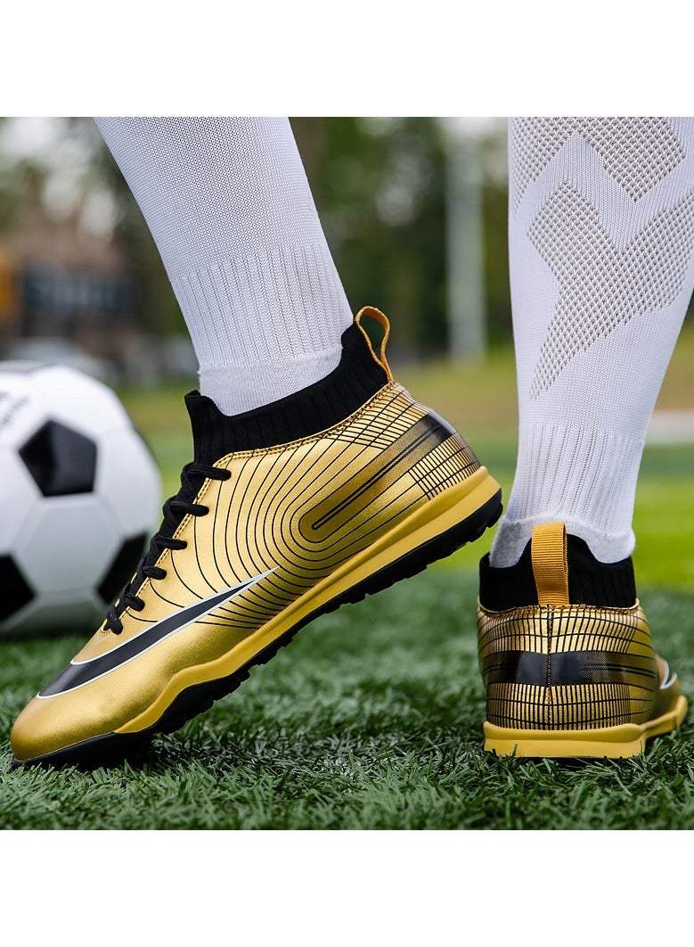 2024 New High Top Anti slip Football Shoes Outdoor Indoor Professional Youth Boys Football Shoes Unisex Football Cleats  - Image 3