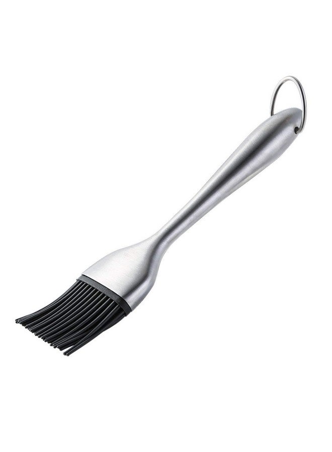 P-Plus International Silicone Basting Brush Set,Stainless Steel Basting Brush with Silicone Bristles for BBQ/Grilling/Pastry Kitchen Oil Brush for Dosa Tawa Pastry Brush (Pack 2(12+9 Inch)) - Image 3