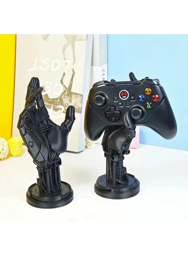 Black 3D Printed Game Controller Holder Cyberpunk Desktop Organizer for PS4 PS5 Xbox Phone - Image 5
