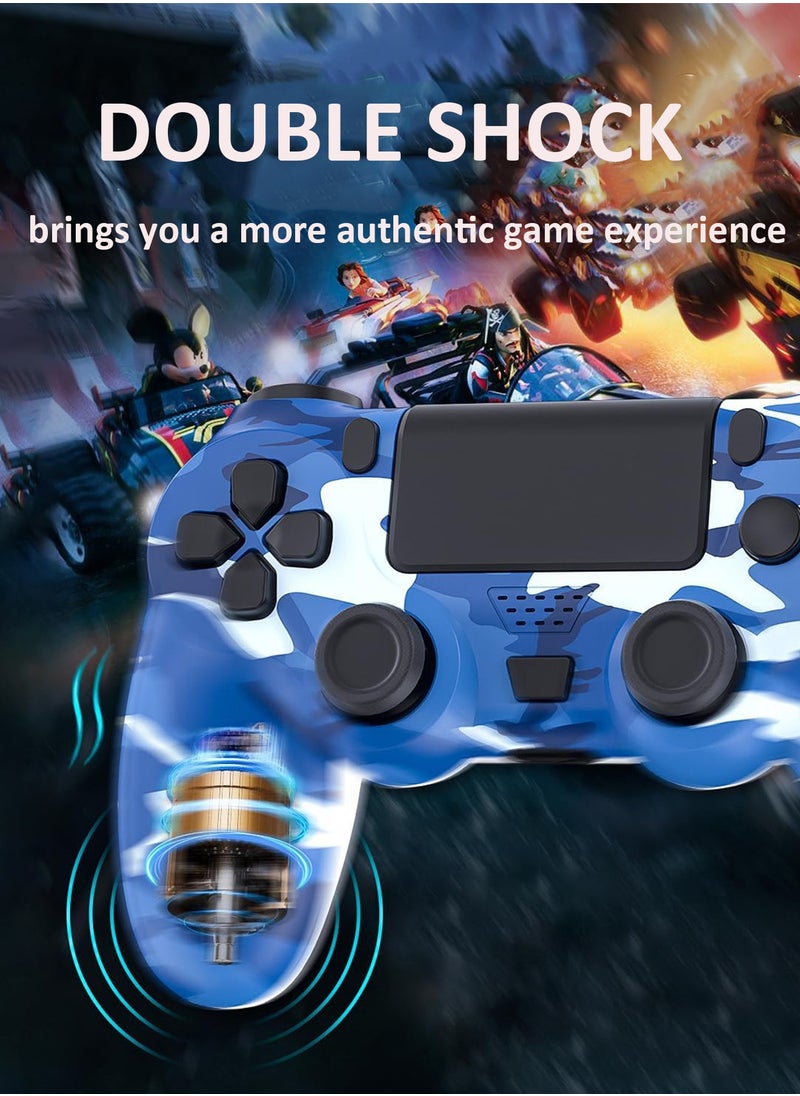 Wireless Controller for PlayStation 4 with USB Cable  Dual Vibration Clickable Touchpad & LED Light