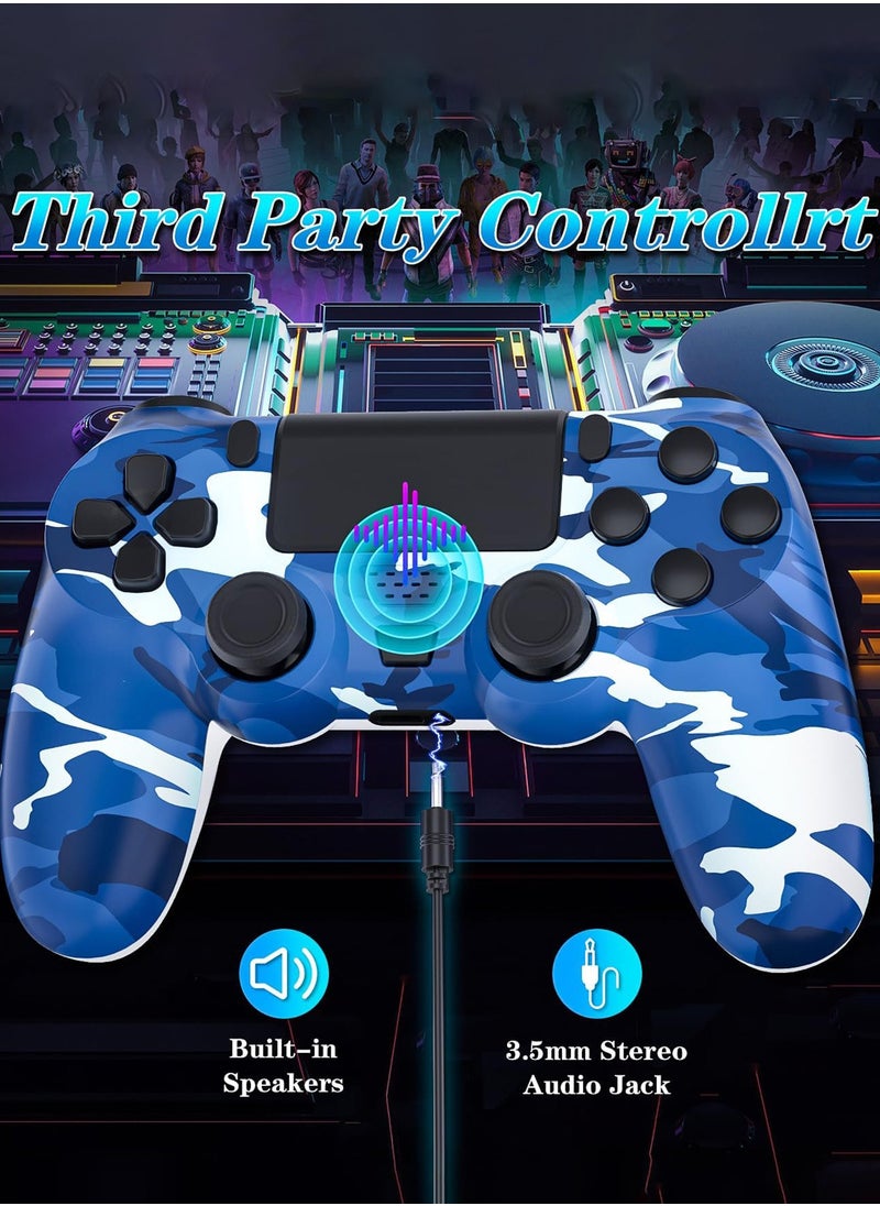 Wireless Controller for PlayStation 4 with USB Cable  Dual Vibration Clickable Touchpad & LED Light