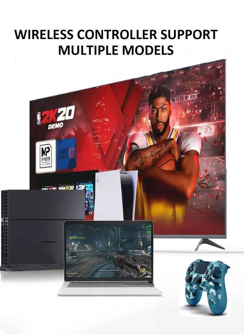 Wireless Controller for PlayStation 4 with USB Cable  Dual Vibration Clickable Touchpad & LED Light