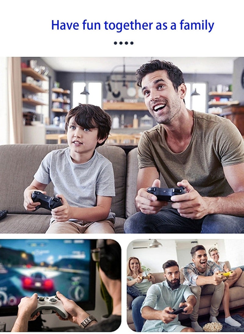 جنرال - وحدة تحكم لاسلكية لجهاز PS4/PS4 Slim/PS4 Pro/PC مع ذراع تحكم مضادة للانزلاق وكابل USB واهتزاز مزدوج ولوحة لمس قابلة للنقر ووظيفة صوتية وإضاءة LED - Image 1