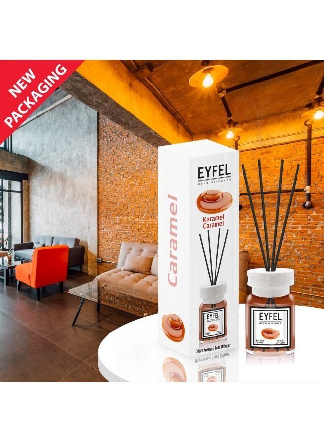EYFEL An air freshener with a distinctive and refreshing caramel scent used to give the house a distinctive and aromatic scent  with wooden sticks to spread the scent of the freshener steadily lasting up to - Image 1