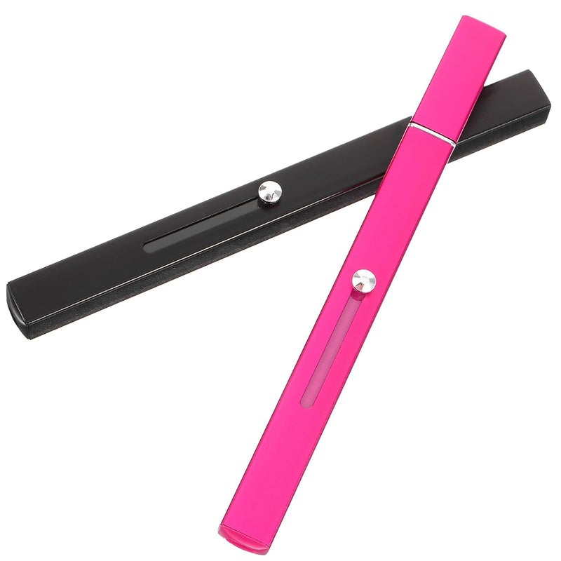 2pcs Double-head Retractable Lip Brush Set Portable Lipstick Applicator Wands with Caps for Precise Lip Makeup Suitable and Application - Image 1