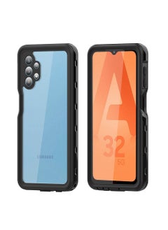 Samsung Galaxy A32 5G Waterproof Case with Built-in Screen Protector Dustproof Shockproof Drop Proof Case, Rugged Full Body Underwater Protective Cover for Samsung Galaxy A32 5G (Black)