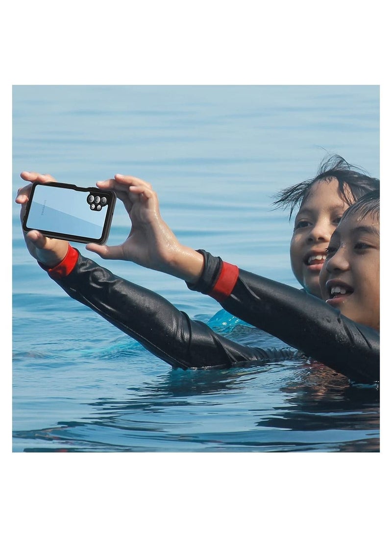 Generic - Samsung Galaxy A32 5G Waterproof Case with Built-in Screen Protector Dustproof Shockproof Drop Proof Case, Rugged Full Body Underwater Protective Cover for Samsung Galaxy A32 5G (Black) - Image 1