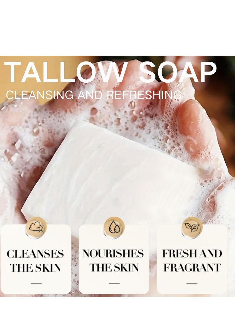 Generic Beef Tallow Soap, 100% Handmade Grass-Fed Soap, Mild & Moisturizing for Deep Skin Cleansing, Improves Skin Elasticity, Suitable for Face & Body (100g)  - Image 2