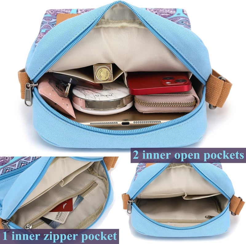 Leaper Girls Crossbody Purses for Kids 2 PCS Cross Body Bag Women Messenger Bag Girls Canvas Bag Cross Body Purse Set | for Kids, 2 PCS, Women - Image 4