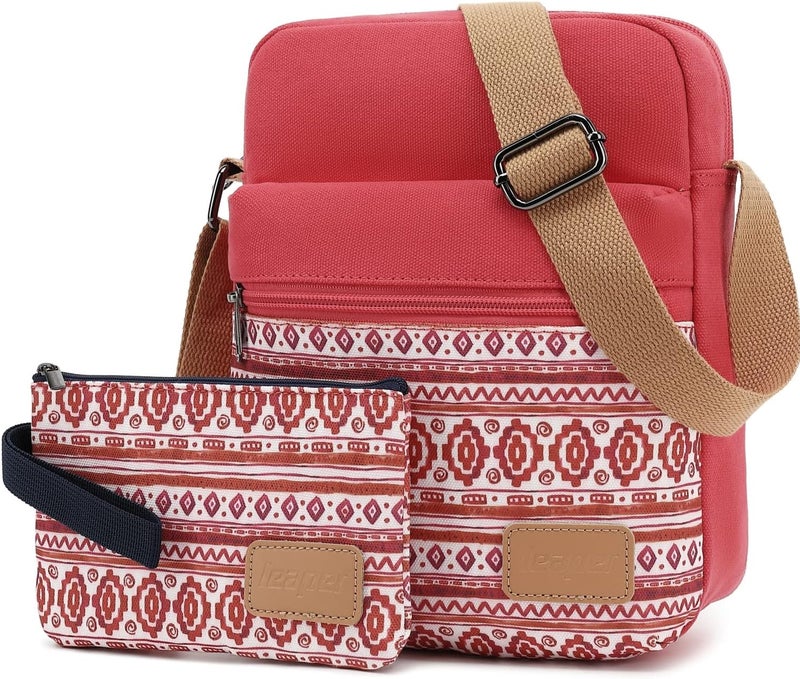 Leaper Girls Crossbody Purses for Kids 2 PCS Cross Body Bag Women Messenger Bag Girls Canvas Bag Cross Body Purse Set | for Kids, 2 PCS, Women - Image 2