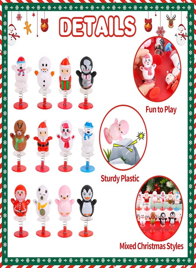 FOIMAS 24 PCS Christmas Spring Toys Christmas Party Favors for Kids Spring Launchers for Xmas Stocking Stuffers Birthday Carnival Prizes Goodie Bags Filler Classroom Rewards - Image 4