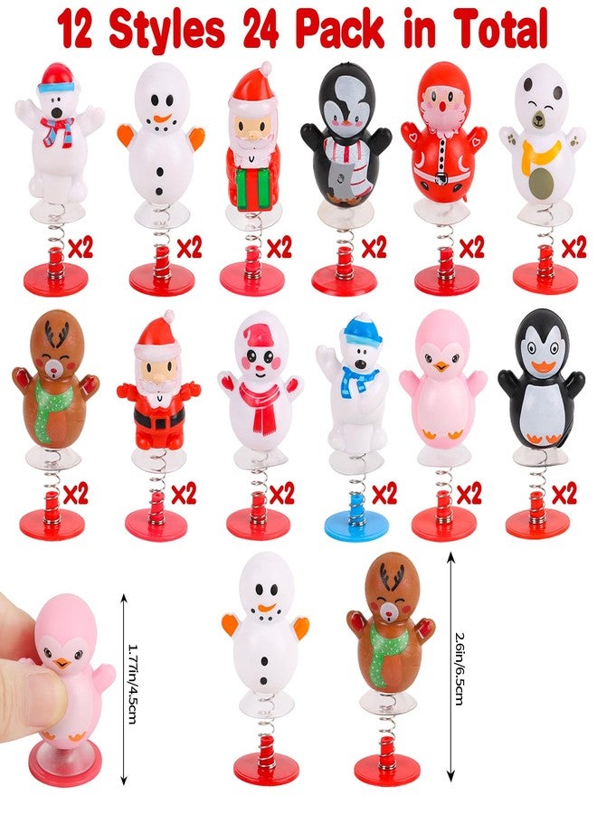 FOIMAS 24 PCS Christmas Spring Toys Christmas Party Favors for Kids Spring Launchers for Xmas Stocking Stuffers Birthday Carnival Prizes Goodie Bags Filler Classroom Rewards - Image 2