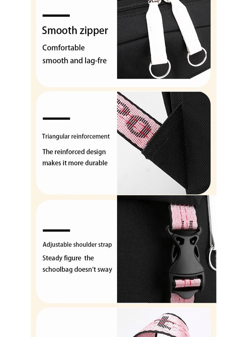 Student creative pattern backpack three-piece set 3D erfly series men's and women's large-capacity computer backpack combination,21- Three-piece set - 4 - 253 - 24 - 6 - Image 3