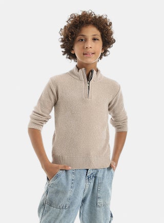 Velvet Zipper Closure High Collar Beige Pullover_Beige - pzsku/ZAAB415F4E574A2BA7008Z/45/1759152937/444f7ead-3ab7-45a7-a904-8c15b733d2c6