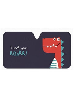 Y&D Car Sun Shade for Front Windshield Sunshades Visor Protector Blocks UV Rays Foldable Dinosaur Universal Fit and Heat Reflector  - Image 2