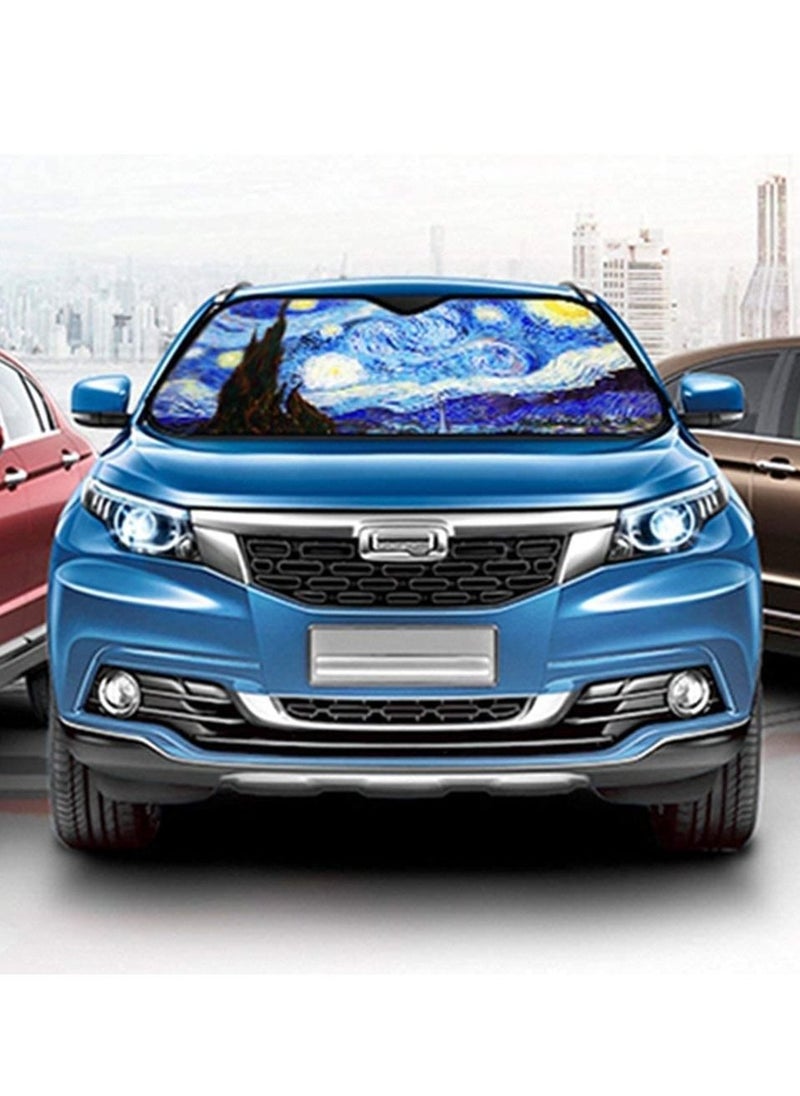 Y&D Car Sun Shade for Front Windshield Sunshades Visor Protector Blocks UV Rays Foldable Dinosaur Universal Fit and Heat Reflector  - Image 4