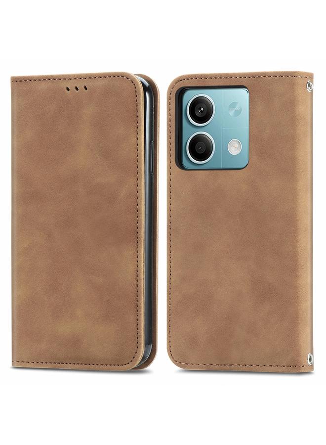 إيروريكس جراب لهاتف Xiaomi Redmi Note 13 5G جراب هاتف جلدي قابل للطي مغناطيسي بملمس كلاسيكي - Image 1