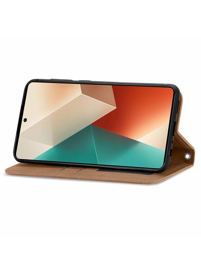 إيروريكس جراب لهاتف Xiaomi Redmi Note 13 5G جراب هاتف جلدي قابل للطي مغناطيسي بملمس كلاسيكي - Image 4