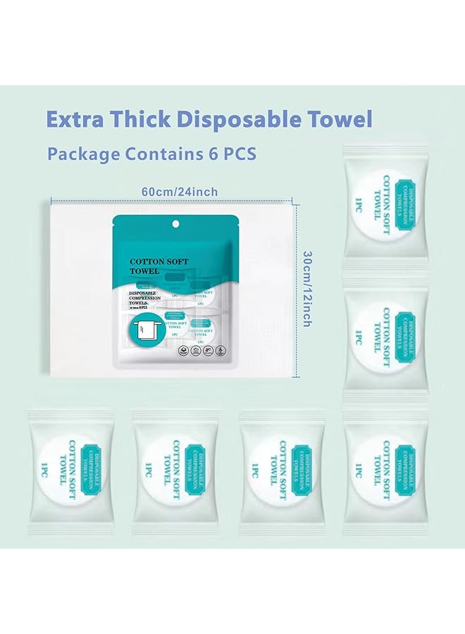 Excefore Disposable Face Towels 24 PCS Compressed Towel Tablets Mini Portability Travel Towel Compressed Towels Expands in Water Extra Thick Compressed Towel for Home Care Outdoor Camping - Image 4