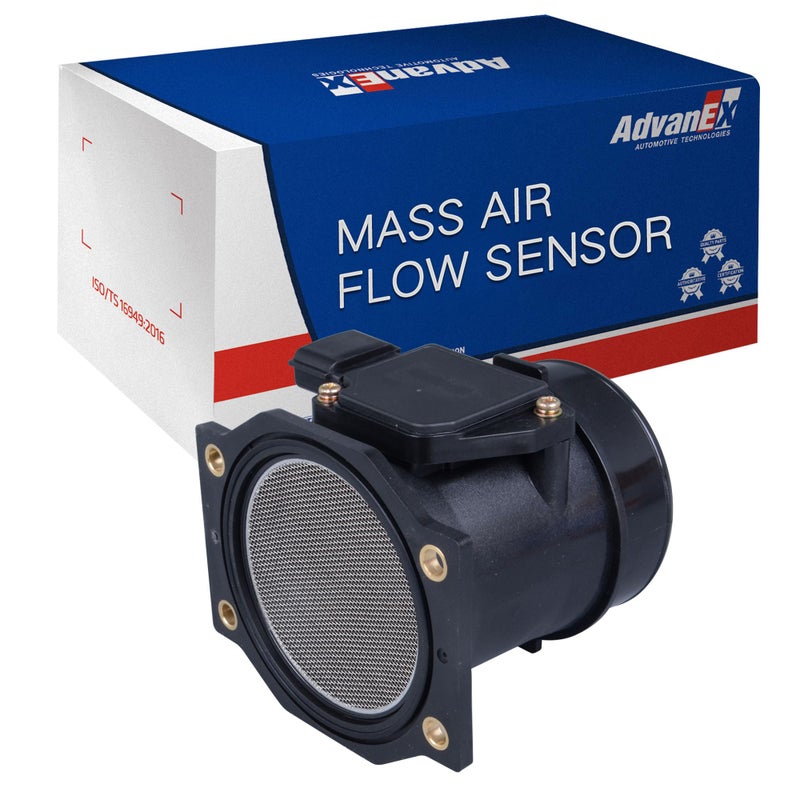 حساس تدفق الهواء AdvanEX MAF متوافق مع 9904 نيسان فرونتير 9800 باثفايندر 9800 إنفينيتي QX4 9902 ميركوري فيلجر المزيد 38L استبدال OE 226805J000 AFH7016