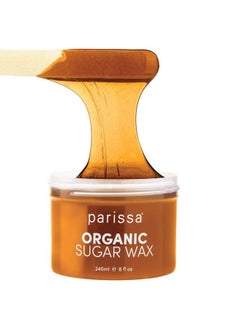 parissa Legs & Body Organic Sugar Wax For Sensitive Skin 100% Natural Gentle & Washable Formula At Home Waxing Kit Green 8 Fl Oz  - Image 1
