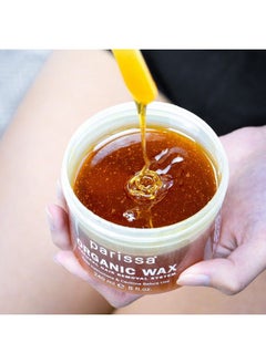 parissa Legs & Body Organic Sugar Wax For Sensitive Skin 100% Natural Gentle & Washable Formula At Home Waxing Kit Green 8 Fl Oz  - Image 5