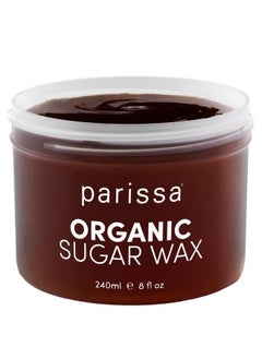 parissa Legs & Body Organic Sugar Wax For Sensitive Skin 100% Natural Gentle & Washable Formula At Home Waxing Kit Green 8 Fl Oz  - Image 4
