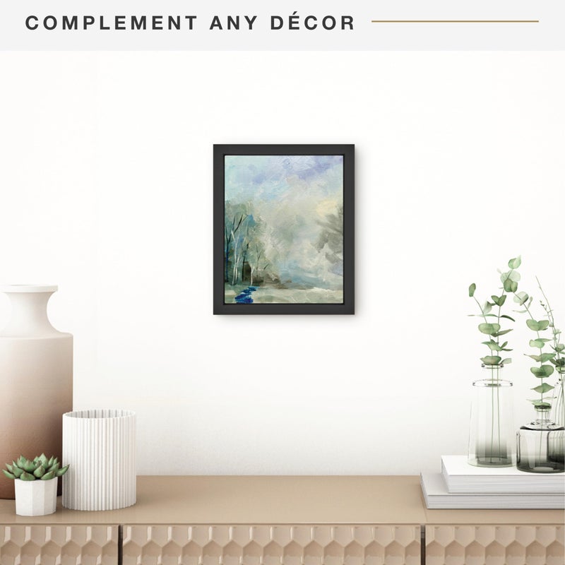 MCS Canvas Float Frames 8x10 Frame, Black Frame for Finished Canvases, Vertical & Horizontal Wall Hanging Frame with Adhesive for Canvas Paintings (1-Pack) - Image 2