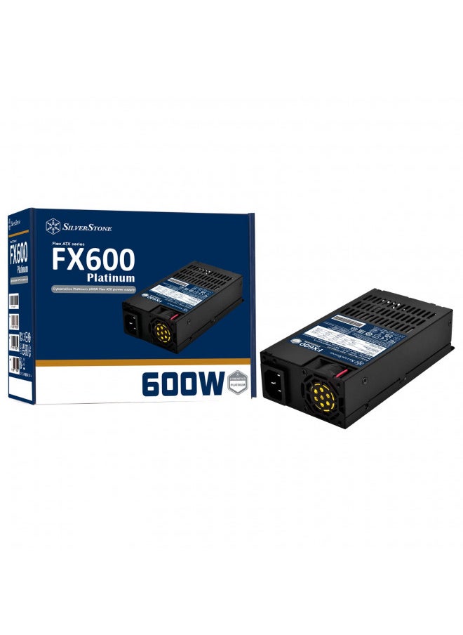 SilverStone Technology SilverStone Technology FX600 Platinum Cybenetics Platinum 600W FlexATX Power Supply (SST-FX600-PT)  - Image 1