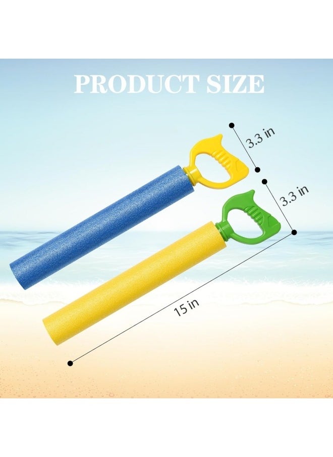 GGEROU 4Pcs Water Blaster Soaker Guns Set,15'' Water Guns with Plastic Handle Outdoor Swimming Pool Beach Summer Fun Party Games  - Image 2