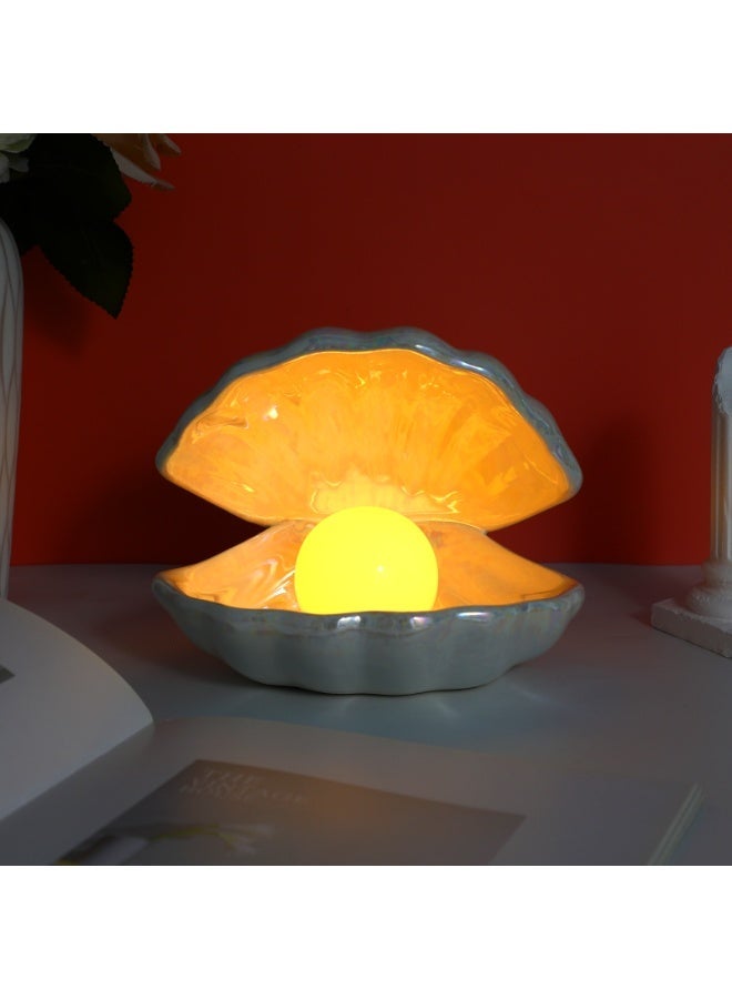 Shell Pearl Design Night Light Ceramic White - Image 4