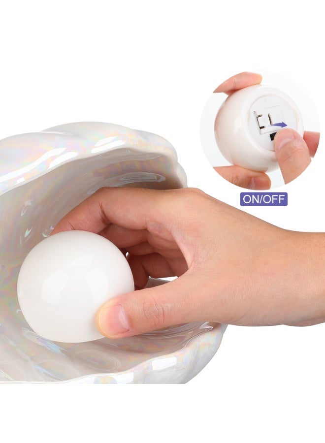 Shell Pearl Design Night Light Ceramic White - Image 5