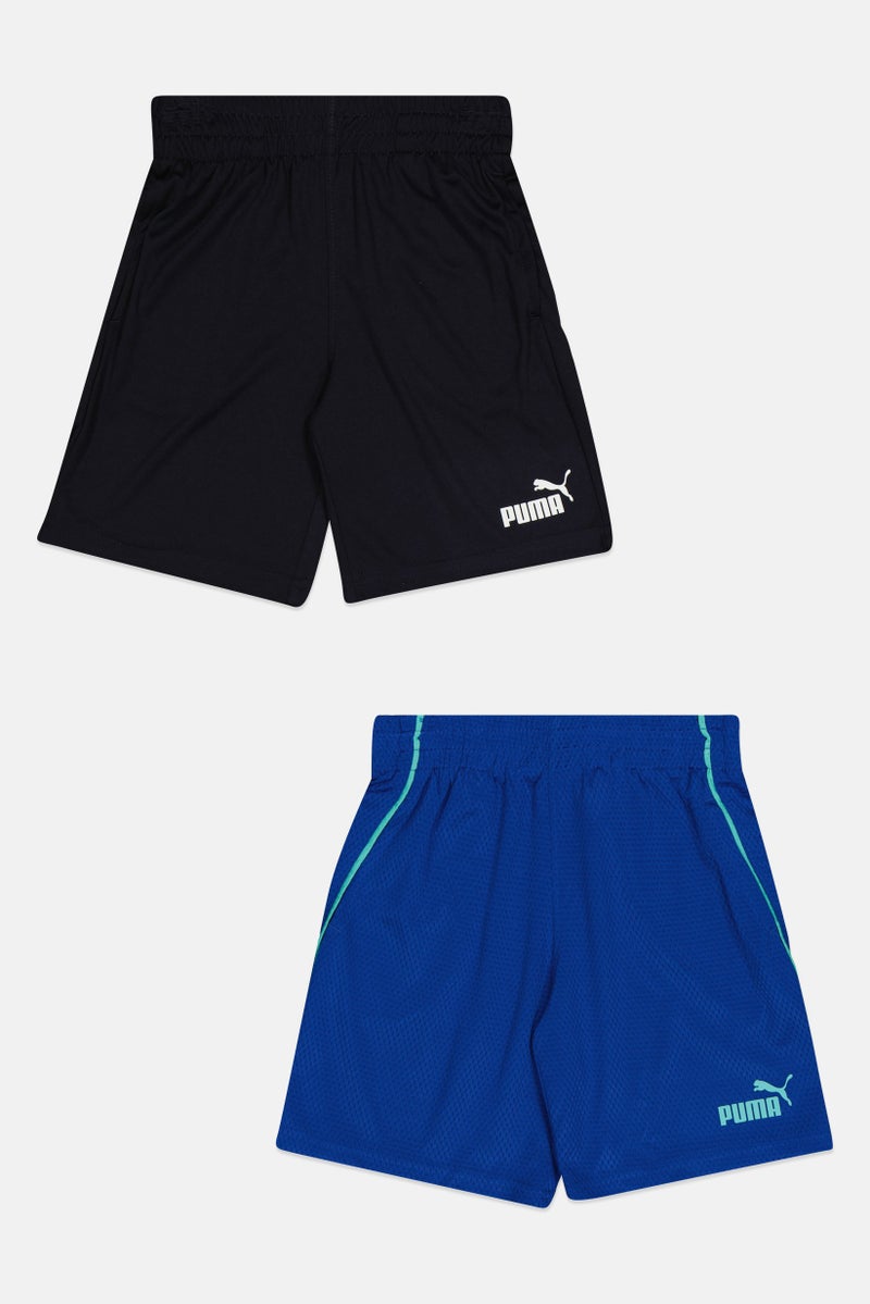 PUMA Kids Boy 2 Pieces Brand Logo Training Shorts, Multicolor - Image 1