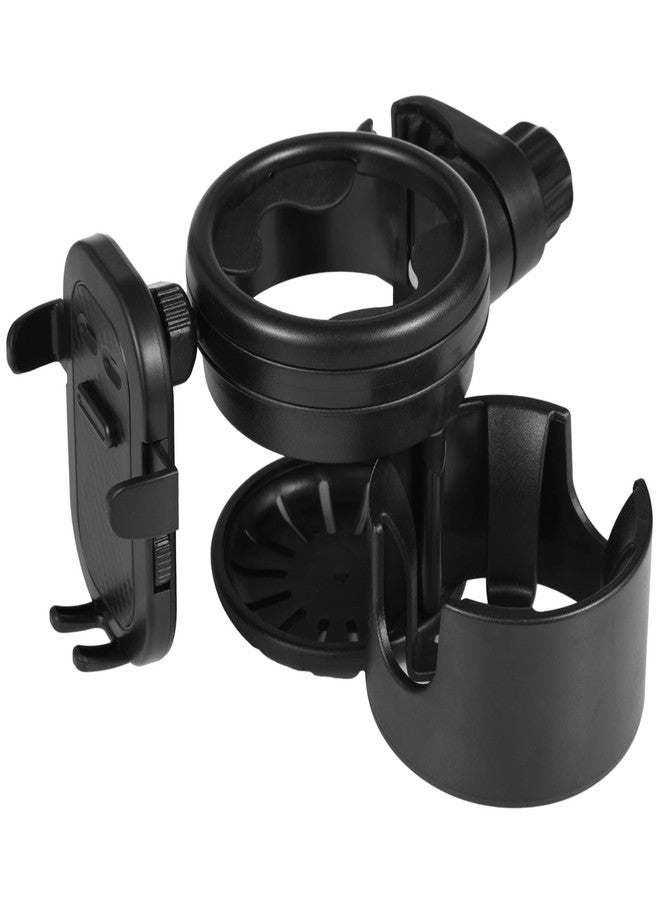 Homaisson 3 in 1 Cup Holder for Walker, Wheelchair Cup Holder with Phone Holder, Adjustable 360-Degree Rotating Mount, Sturdy Clamp - Image 2