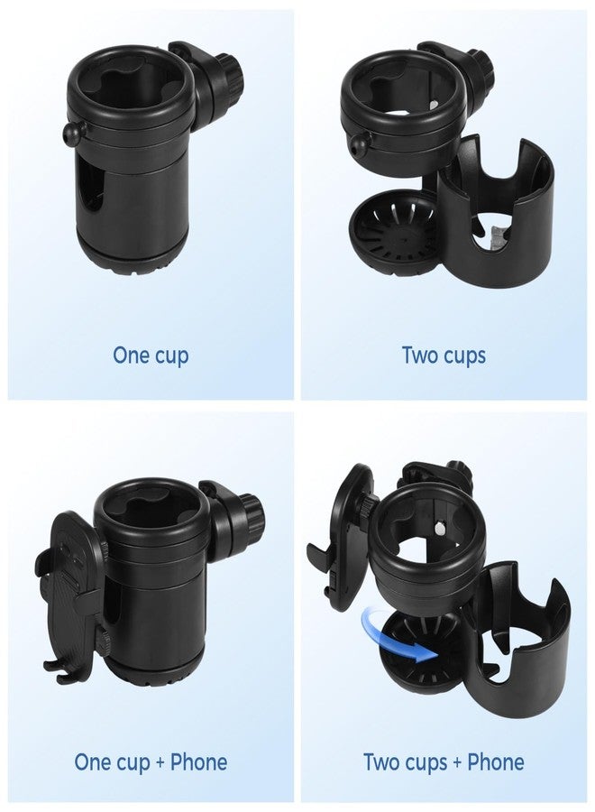 Homaisson 3 in 1 Cup Holder for Walker, Wheelchair Cup Holder with Phone Holder, Adjustable 360-Degree Rotating Mount, Sturdy Clamp - Image 5