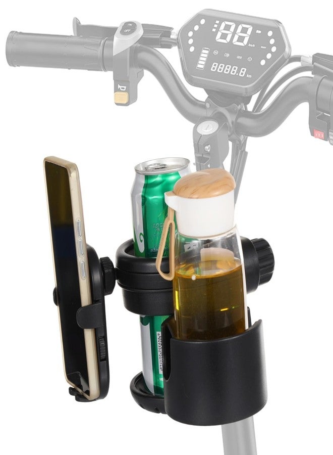 Homaisson 3 in 1 Cup Holder for Walker, Wheelchair Cup Holder with Phone Holder, Adjustable 360-Degree Rotating Mount, Sturdy Clamp - Image 1