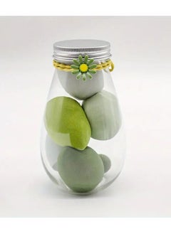 6Pcs Soft Teardrop Blender Sponge Set with Jar Flawless Bottle Design for Perfect Makeup Application