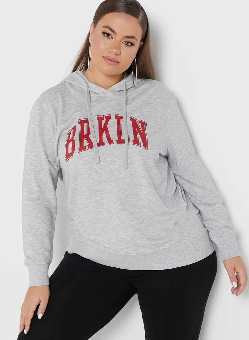 Only Carmakoma Graphic Detail Hoodie