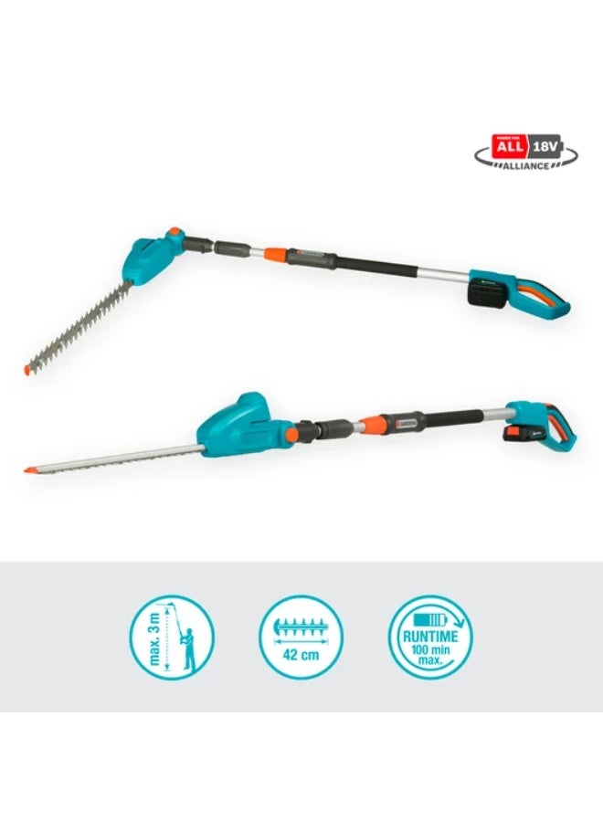 GARDENA- Battery Telescopic Hedge Trimmer THS 42/18V P4A Ready-To-Use Set - Image 3