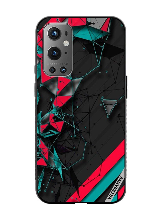 VR CREATIVE Protective Case Cover For OnePlus 9 Pro Tech Pattern Design Multicolour - Image 1