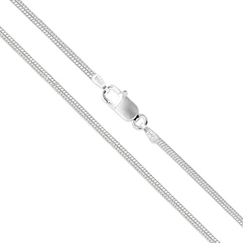 Sac Silver Sterling Silver Magic Snake Chain 1mm Solid 925 Italy New Brazilian Necklace 16" - Image 1