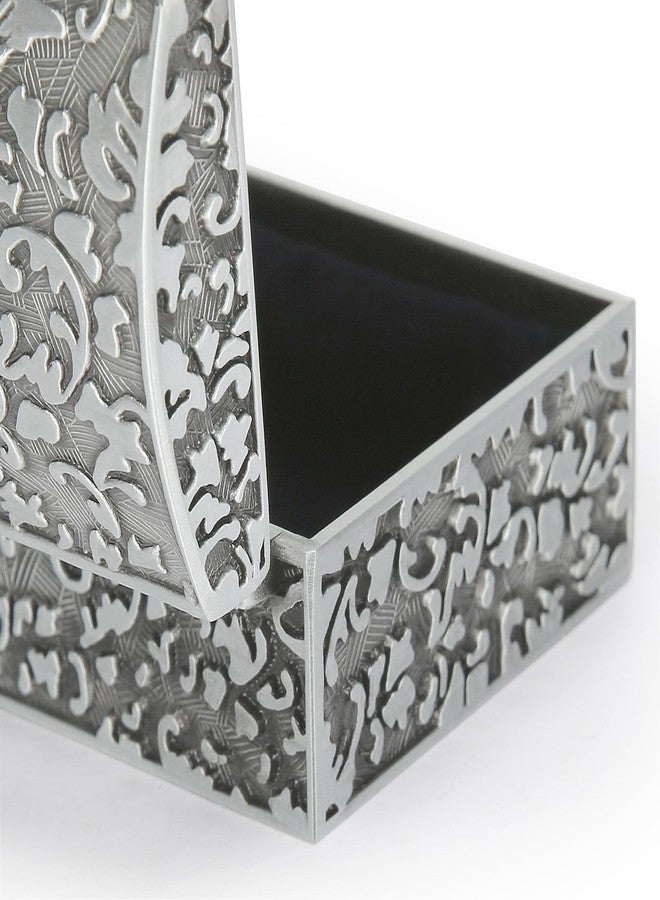 BAOPEND Vintage Metal Jewelry Gift Box, Small Ring/Earrings/Necklace/rosary Holder Storage Trinket Case, Keepsake Treasure Prizes Chest for Women Girl Decorative (Style 1) - Image 4