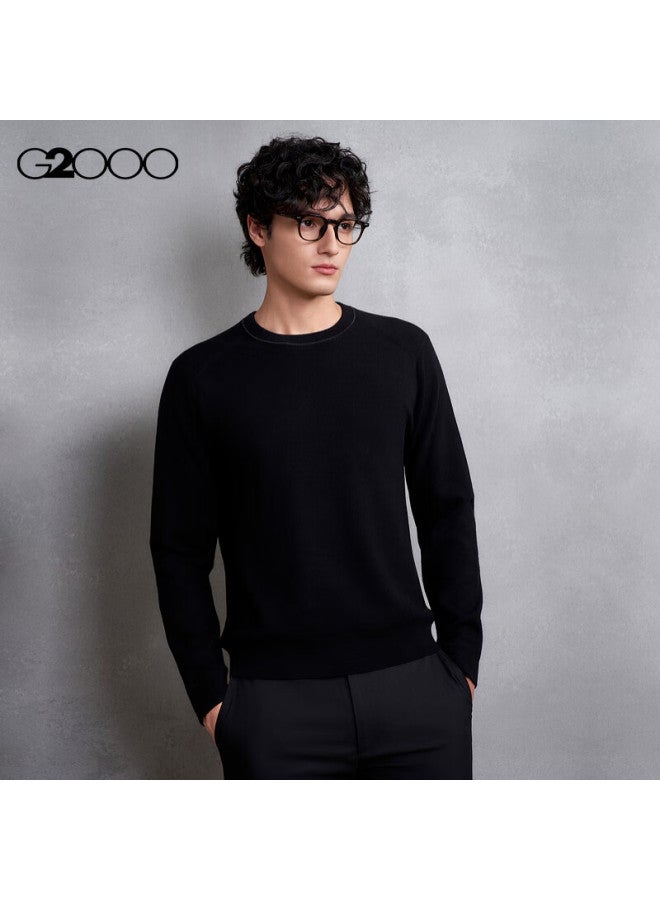 G2000 Soft Comfortable Men's Autumn Winter Versatile Slim Fit Crew Neck Knit Sweater Mall Edition - Image 1