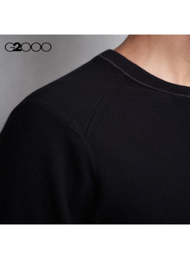 G2000 Soft Comfortable Men's Autumn Winter Versatile Slim Fit Crew Neck Knit Sweater Mall Edition - Image 3