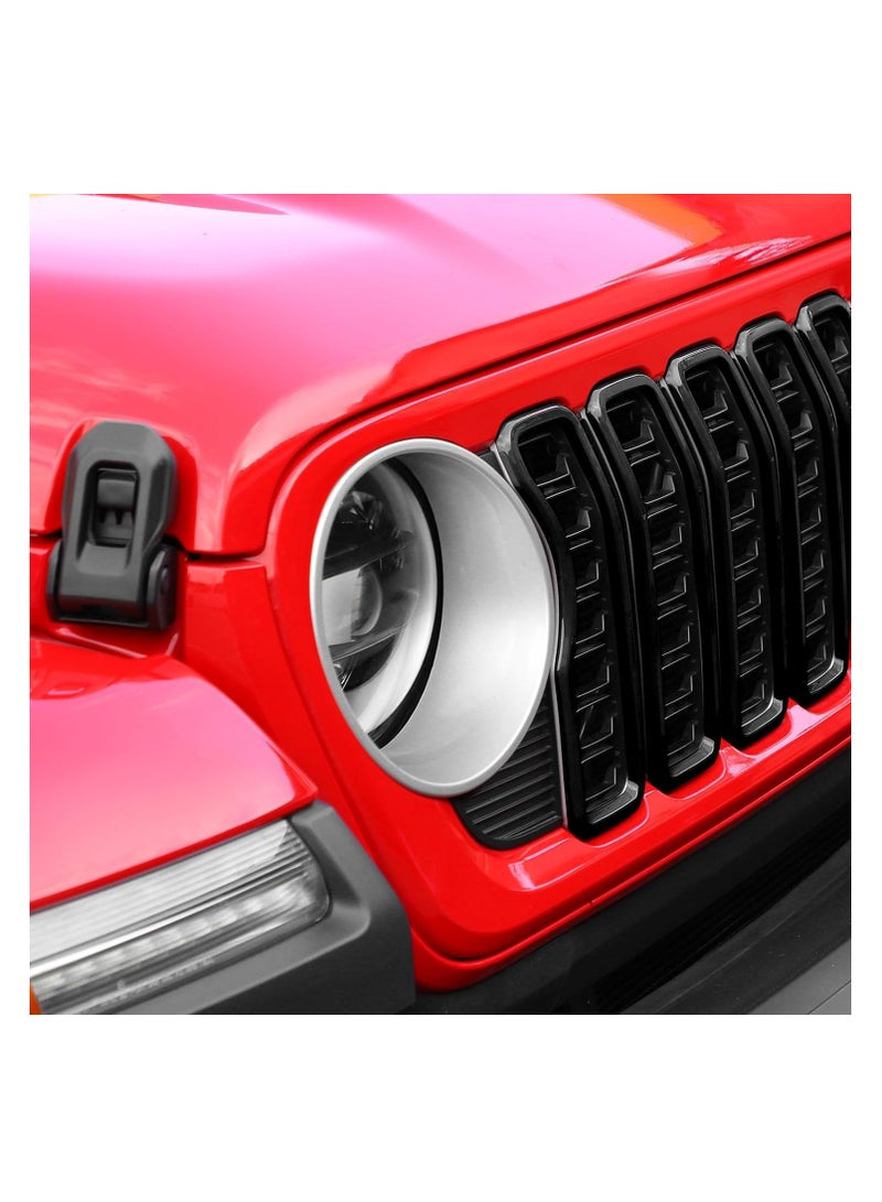 Generic Jeep Wrangler JL, JLU and Gladiator 2024 Front Grille Inserts (BLACK)  - Image 1