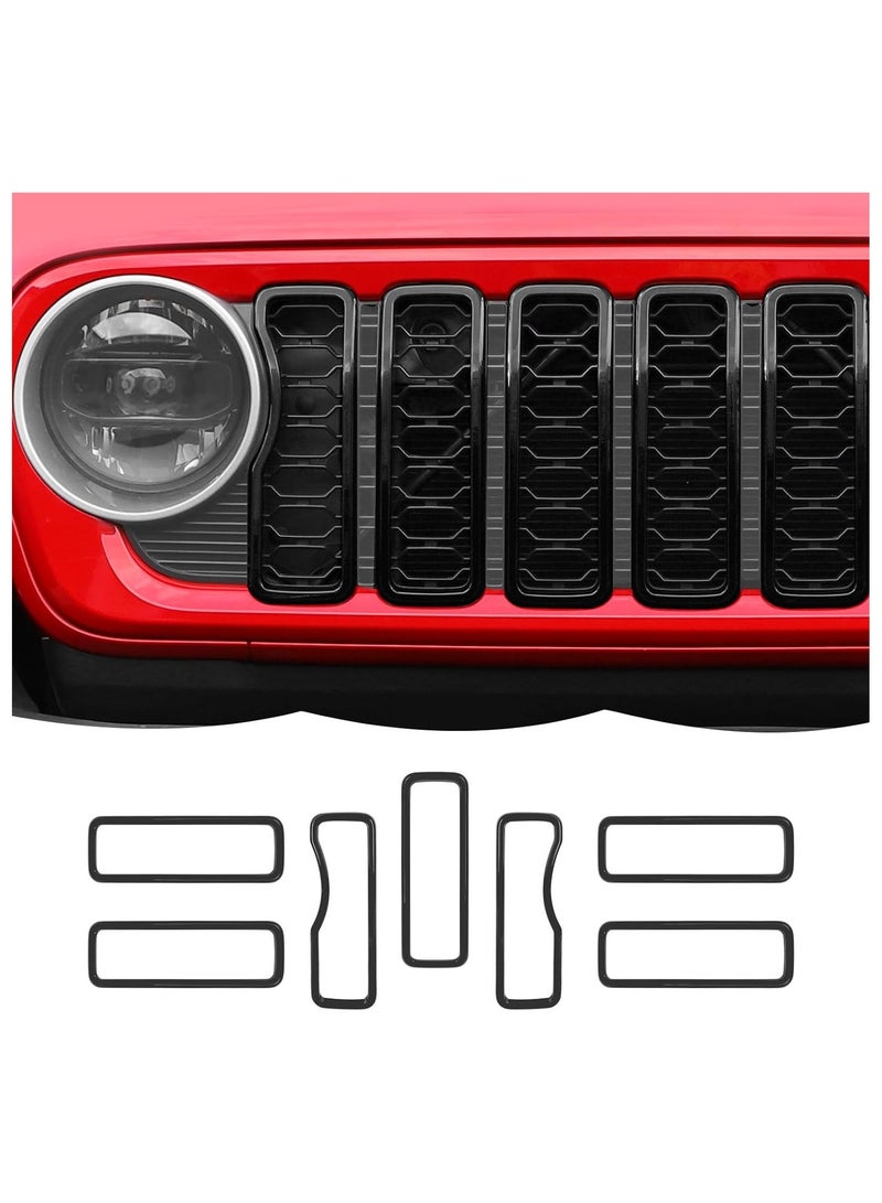Generic Jeep Wrangler JL, JLU and Gladiator 2024 Front Grille Inserts (BLACK)  - Image 3