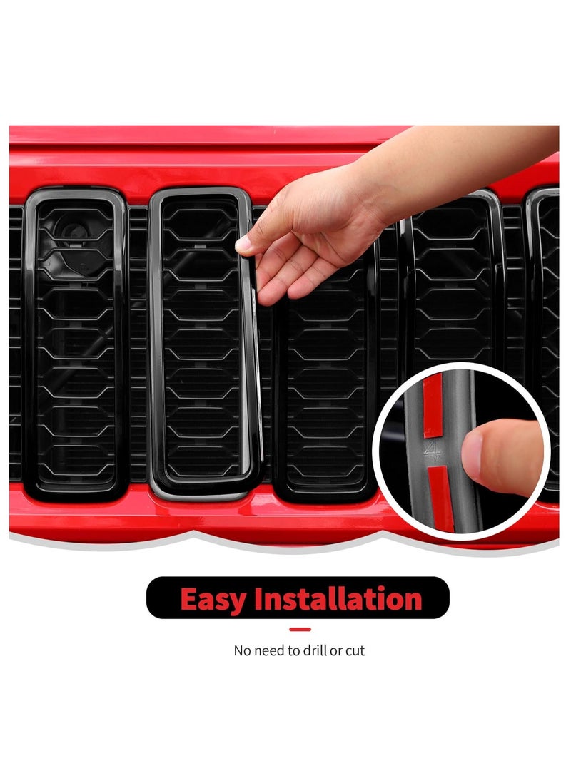 Generic Jeep Wrangler JL, JLU and Gladiator 2024 Front Grille Inserts (BLACK)  - Image 4